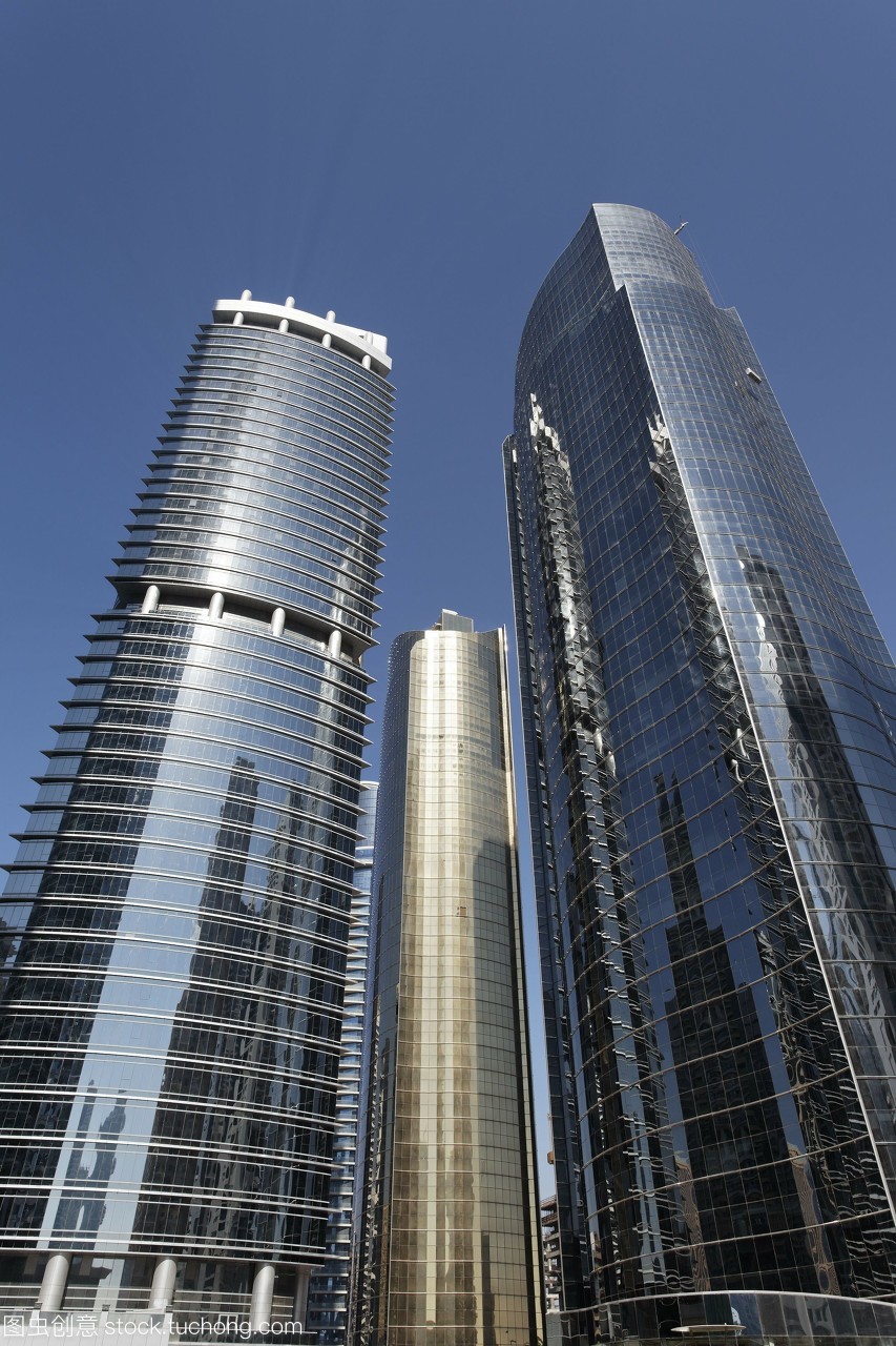 摩天大楼紧密相连,大型建筑工程,朱美拉湖塔,迪拜,阿拉伯联合酋长国,中东,亚洲